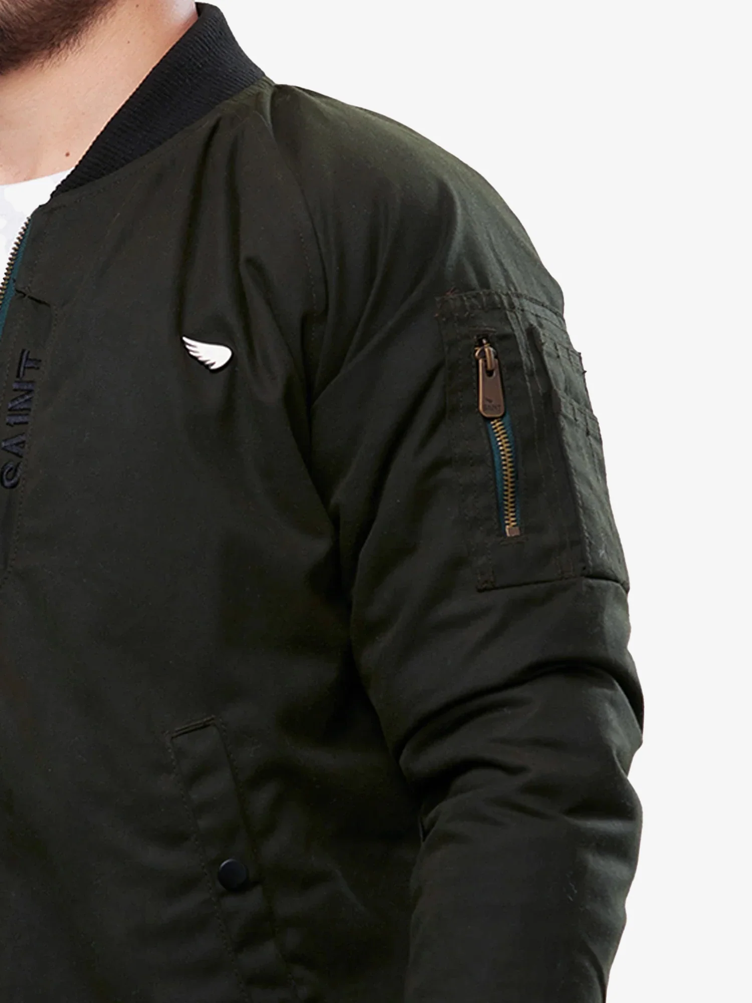 Armoured Bomber Jacket | Olive Green | Armour Included - Image 3