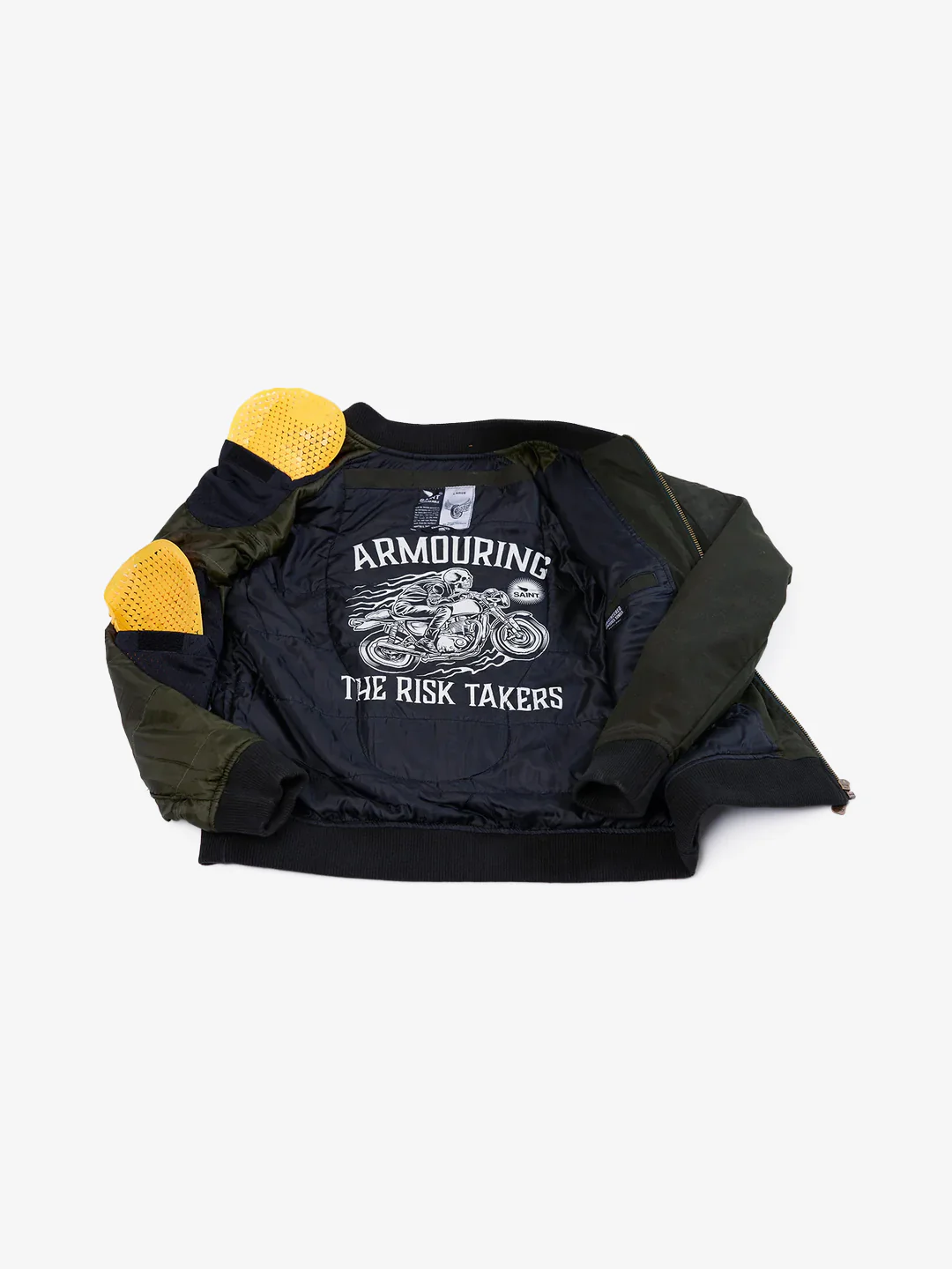 Armoured Bomber Jacket | Olive Green | Armour Included - Image 8