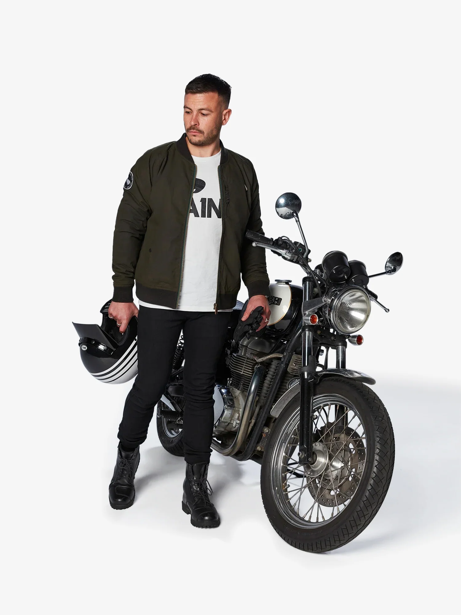 Armoured Bomber Jacket | Olive Green | Armour Included - Image 9