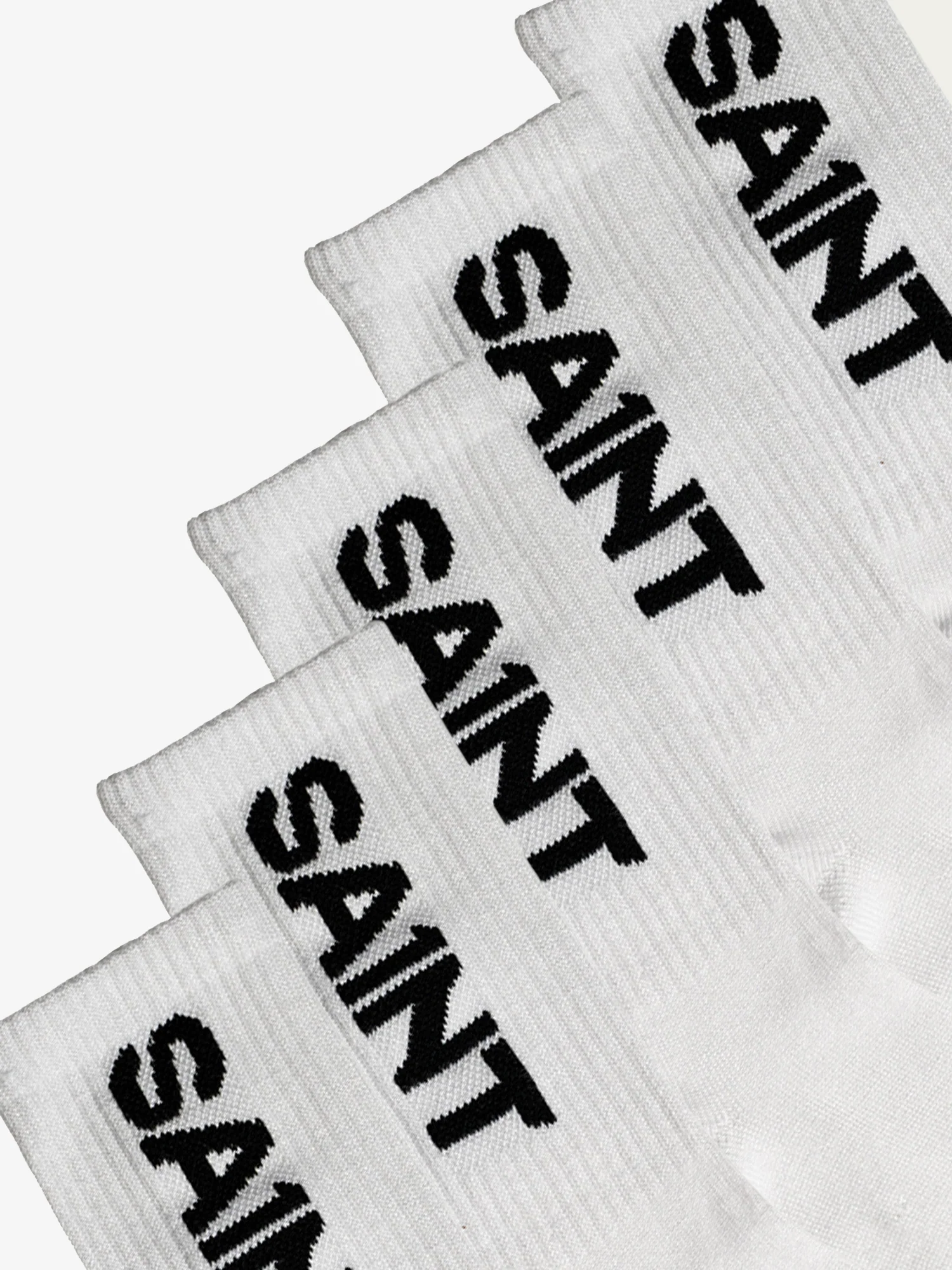 SA1NT Bamboo Crew Socks | 5 Pack | White